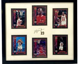 Framed Michael Jordan Upper Deck Card Collection