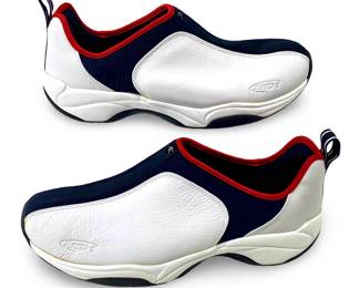AND1 White & Navy Slip-On Basketball Shoes