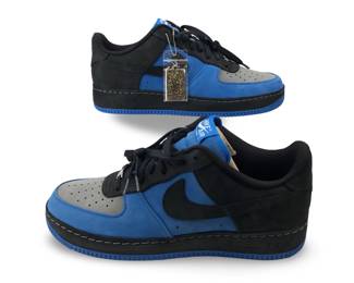 New Size 14 Air Force 1 Suede Black/Blue ‘82
