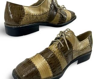 Miralto Textured Faux Snakeskin Dress Shoes