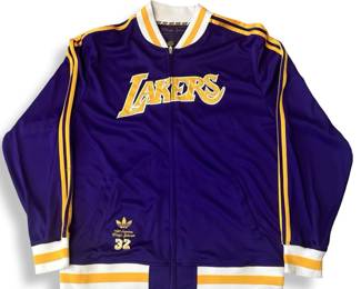 2XL NWT Vintage Lakers Magic Johnson Track Jacket