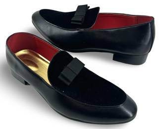Sleek Black Velvet Loafers