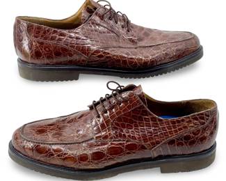 Brown Alligator Leather Dress Shoes