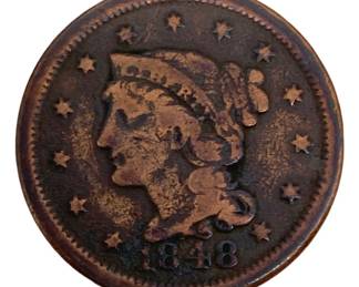 1848 Braided Hair Large Cent