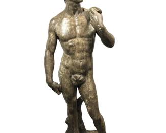 Beautiful 63in. Ceramic Standing David Statue