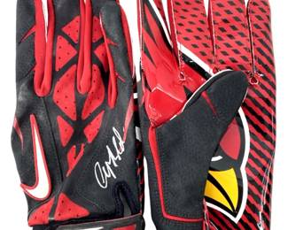 XXL Signed Arizona Cardinals Nike Football Gloves