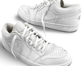  Nike Air Jordan White Leather Sneakers
