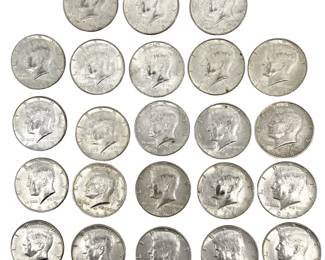 23pc 1968 Kennedy Half Dollars
