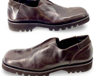 Donald J Pliner Brown Leather Slip-Ons
