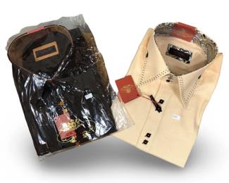 (2pc) New Axxess Long Sleeve Men’s Dress Shirts
