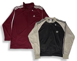 XL/2XL 2pc. Adidas Jackets-Brown & Red