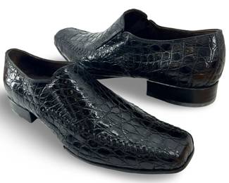 Max Leather Alligator Leather Loafers