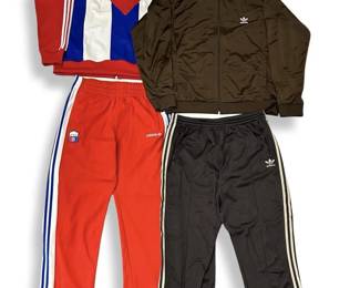 L/XL/2XL 4pc Adidas Cuba & Brown Tracksuit Sets
