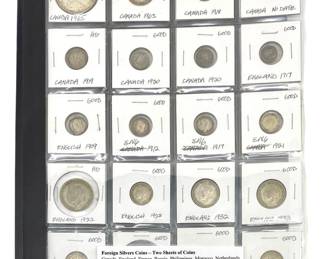 33pc Foreign Silver Coins Collection