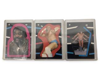 (3) 1985 Topps WWF Stickers