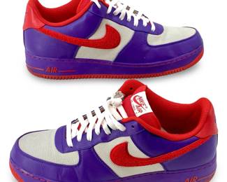  Custom Nike Air Force 1 Purple & Red Shoes