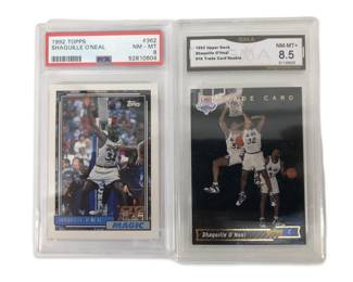 (2) Graded Shaquille O’Neal Shaq Rookie Cards
