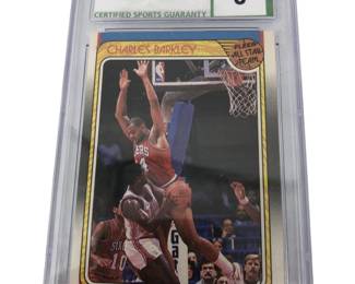 Graded 1988-89 Fleer #129 Charles Barkley CSG 8