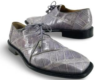 Collection Italy Grey Croc Print Shoes
