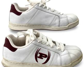 Phat Farm White and Maroon Sneakers