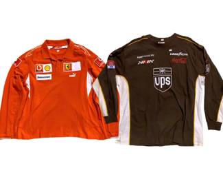 XXL Ferrari and UPS Racing Long Sleeve Shirts
