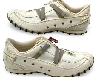 Diesel White Leather Athletic Sneakers
