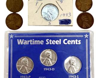 12pc 1943 Wartime Steel Cents Collection