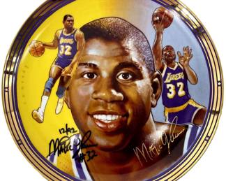 Magic Johnson Autographed Limited Edition Plate