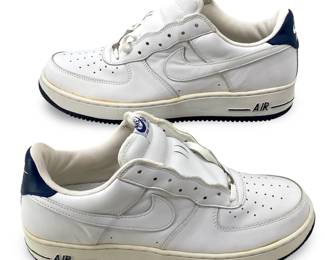 Nike Air Force 1 White and Navy Sneakers