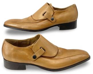 Leather Monk Strap Shoes by Kenneth Cole