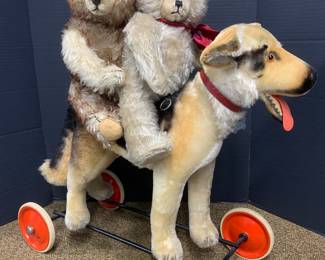 Very rare Steiff ride on Dog “Arco”.