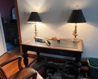 LEATHER TOP DESK