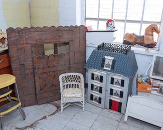 Puppet stage and dollhouse
