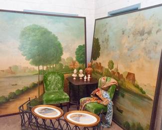 Murals from the original Greensboro City Club