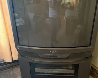 Sony trinaton tv and stand- yes, they are selling for gaming!