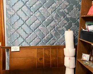 Mid century headboard, frame,  mattress