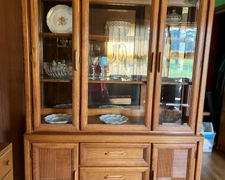 Beautiful Bassett  two
Piece china cabinet—mount top on wall and use base as buffet!