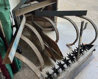 Six stake pull behind cultivator