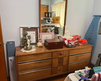 Mid century dresser with mirror 