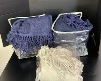 Fringed Throw Lot NEW