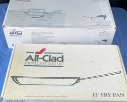 AllClad 12 Fry Pan And 4qt Saute Pan