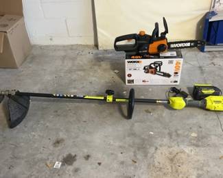Cordless Yard Tool Lot Worx Ryobi