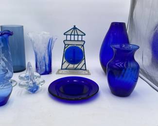 Cobalt Glass Decor 