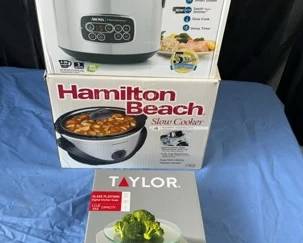 Hamilton Beach Slow Cooker, Aroma Rice Cooker And Scale