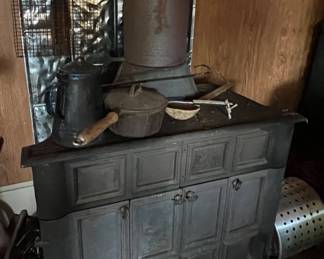 Wood burning cast iron stove