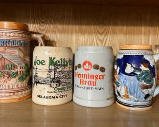 Assorted steins