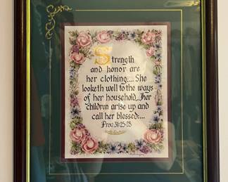 Framed print signed by Sheila Humphrey