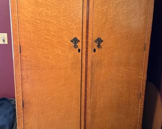 Vintage Birdseye Maple armoire