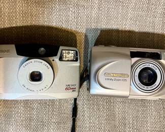 Canon and Olympus film cameras
