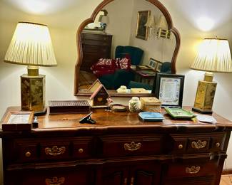 dresser and mirror
